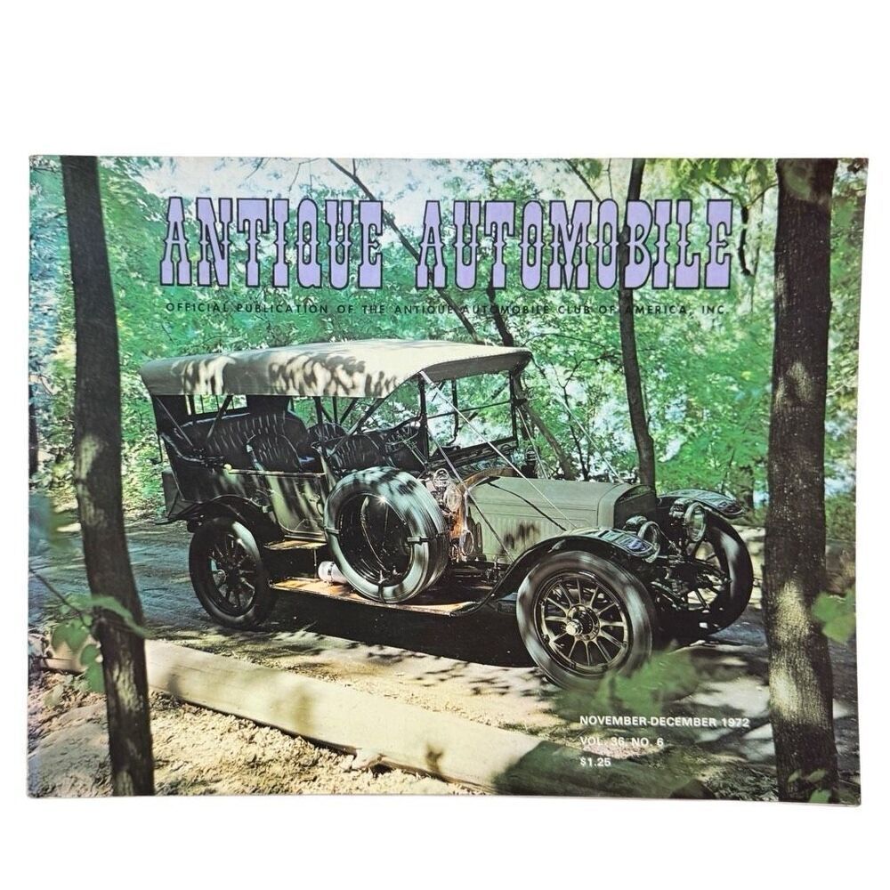 Antique Automobile 1972 Magazine November -December Volume 36 Issue 6